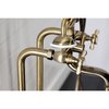 Kingston Brass CCK246K3 Freestanding Clawfoot Tub Faucet Package with Supply Line, Antique Brass CCK246K3